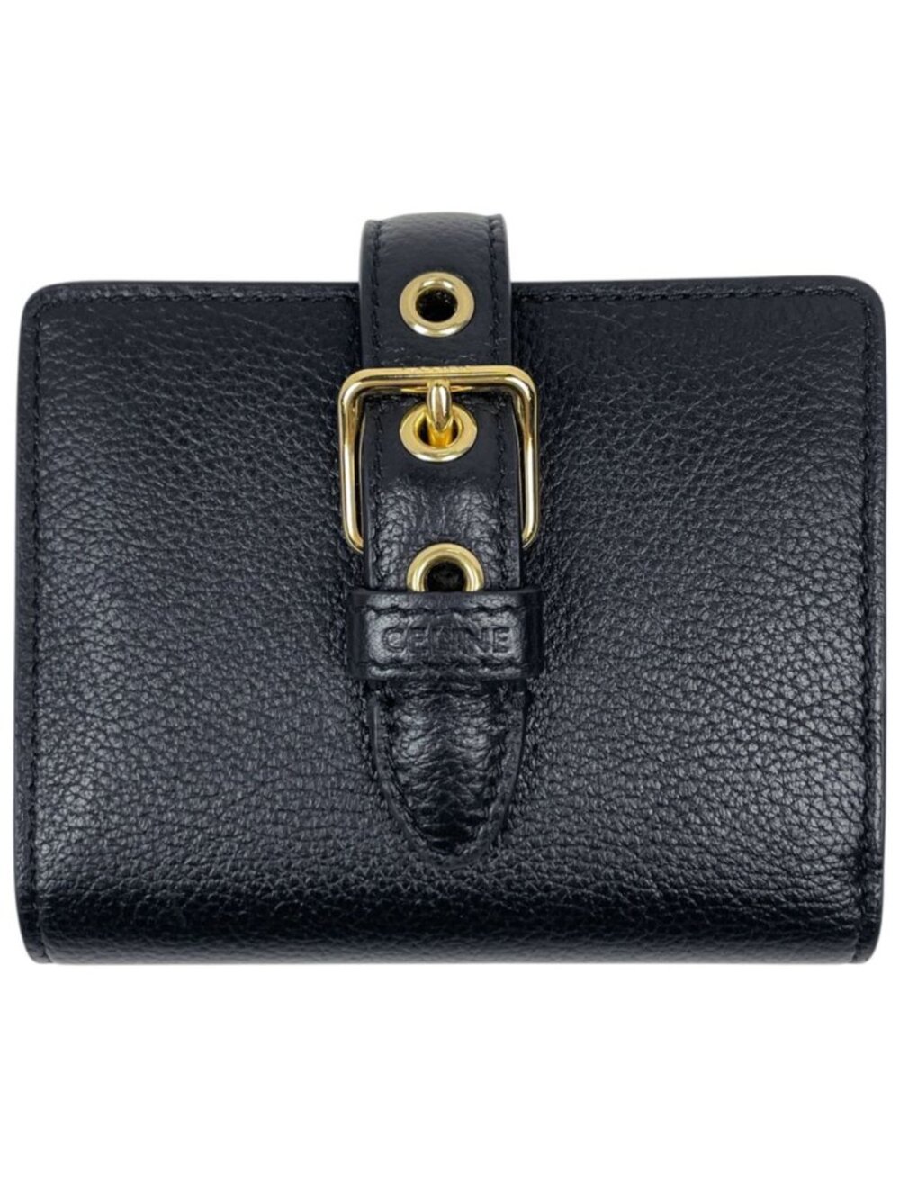 Celine Bifold Wallet Conti Leather Black